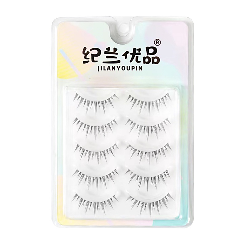 Set 5 Cặp Lông Mi Giả 3D Trong Suốt Phong Cách Hàn Quốc