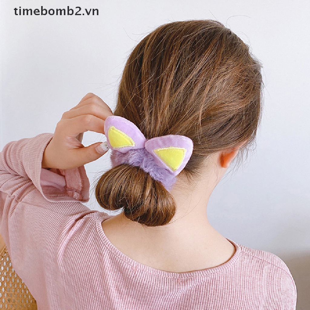 Dây Buộc Tóc Co Giãn Hình Hoạt Hình Dễ Thương Cho Nữ