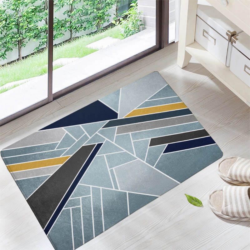 Thảm Trải Sàn Họa Tiết Hình Học Hiện Đại, Kích Thước 23X15