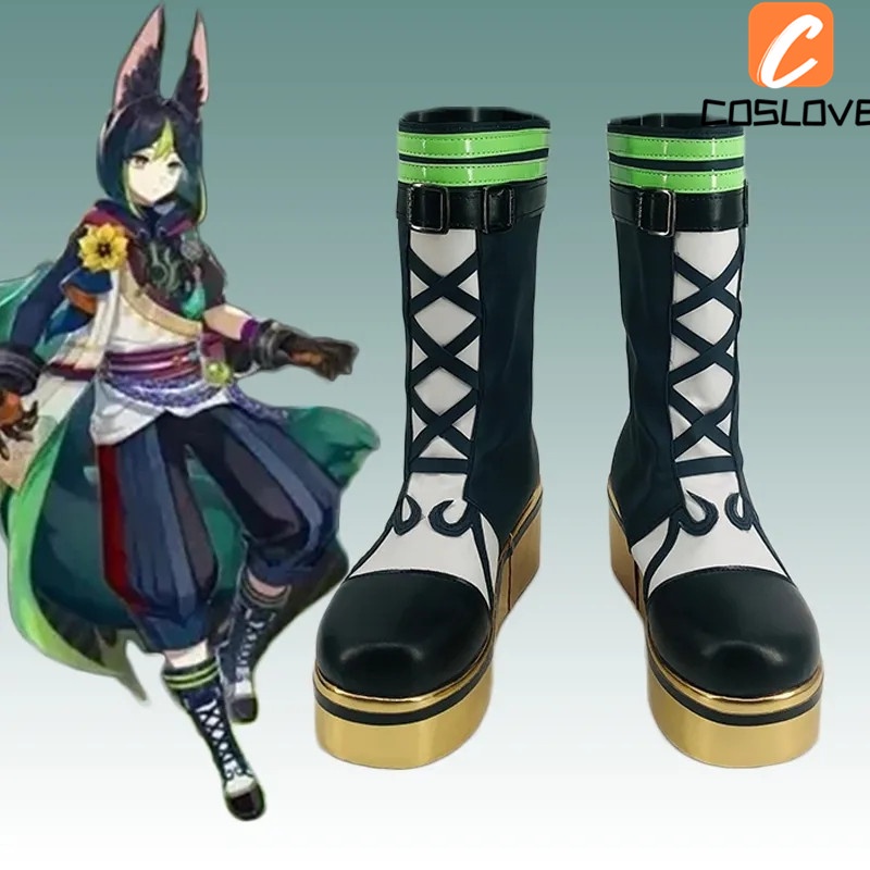 Giày Bốt Hóa Trang Genshin Va Chạm Tighnari