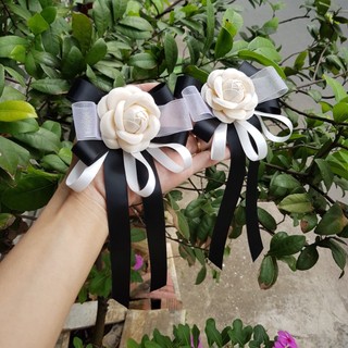 Sỉ bông và nơ cài áo - Tag nơ cài cổ, ngực áo hàng thiết kế cao cấp