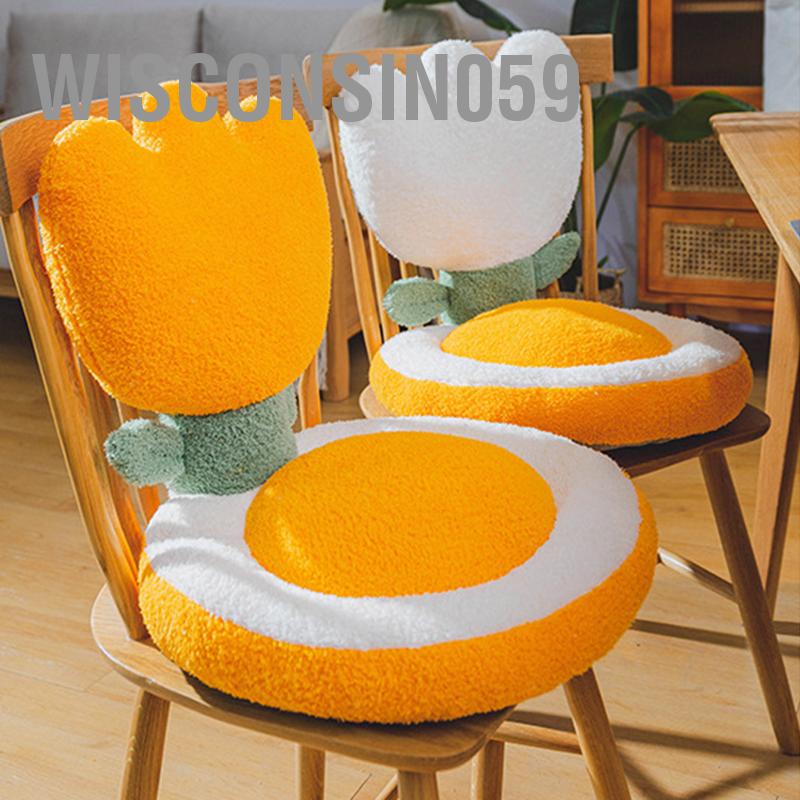 Đệm Ghế Eo Đệm Dễ Thương Hoa Mặt Trời Văn Phòng Ít Vận Động Eo Hỗ Trợ Hoạt Hình Đệm Ghế Đệm Ghế【Wisconsin059】