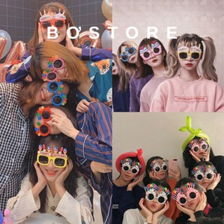 Kính mắt Happy birthday , kính sinh nhật dự tiệc vui nhộn Bơ Store