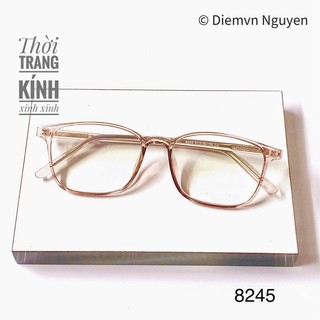 Gọng kính cận thời trang nam nữ, gọng cận dẻo cốt kim loại dáng mắt vuông nhỏ xinh