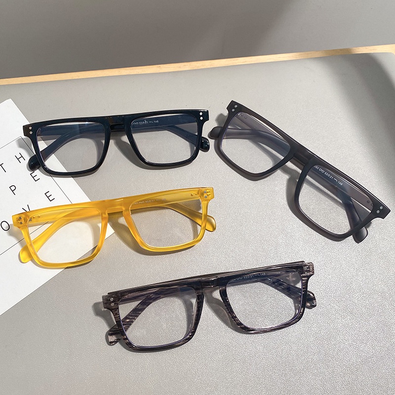 Kính Mát Gọng Vuông Nhỏ Chống Ánh Sáng Xanh Thời Trang Vintage Phương Tây Cho Nam Nữ