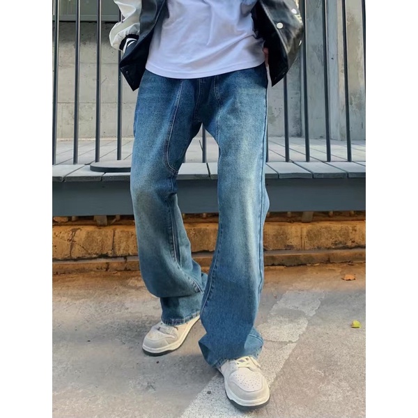 VUJADE Jeans - Quần bò ống rộng Streetwear
