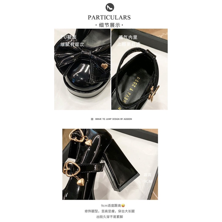 Giày Cao Gót Da Phong Cách Lolita Thời Trang 2022