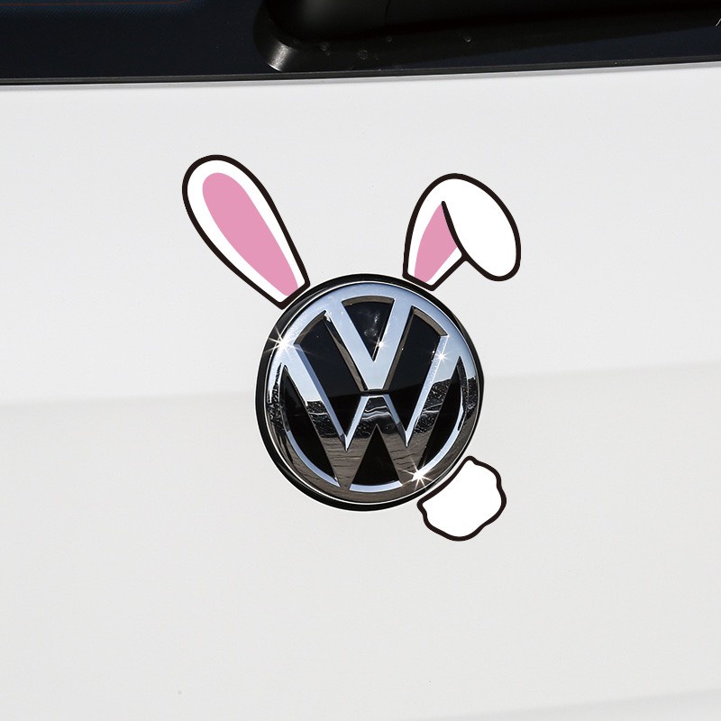 Trang trí ngoại thất xe ô tô Decal dán ô tô dễ thương - Sticker Dán Xe Ô Tô , Decal hình thú cưng dán ô tô dễ thương