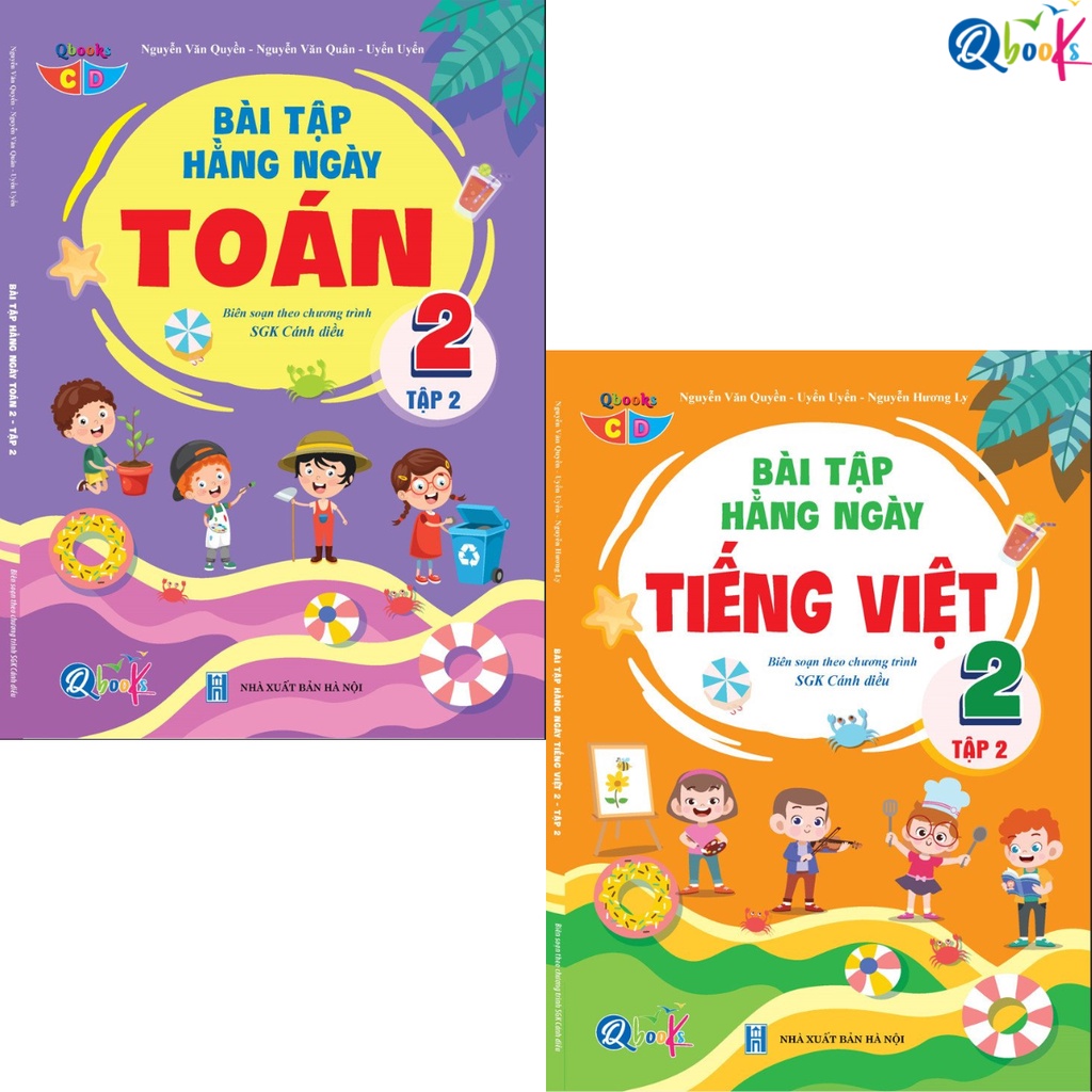 Sách - Combo Bài Tập Hằng Ngày Toán và Tiếng Việt Lớp 2 - Cánh Diều - Tập 2