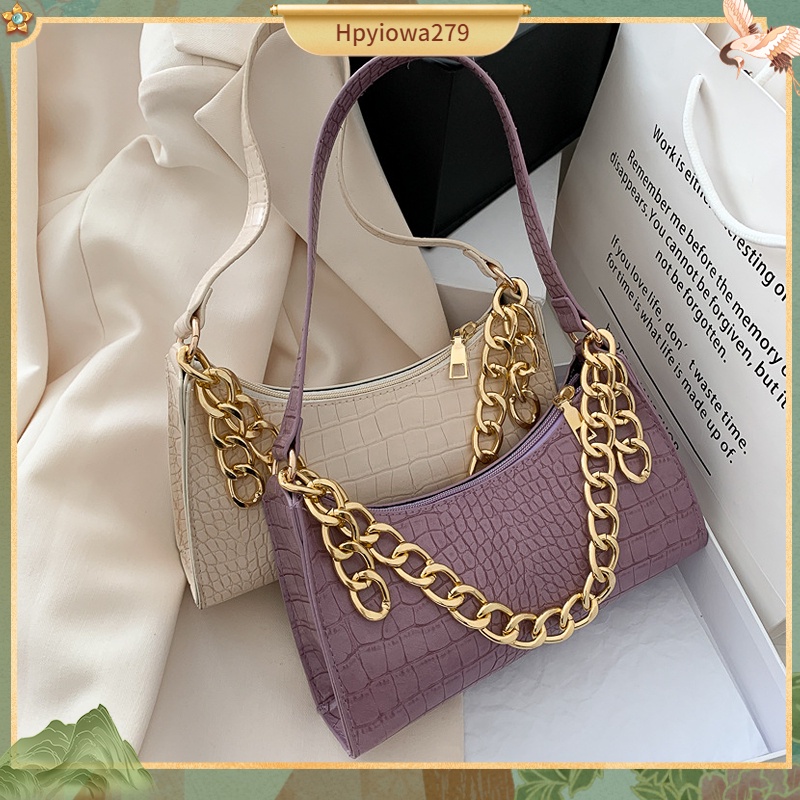 Có thể bán buôn Túi Đeo Vai PU Họa Tiết Cá Sấu Kiểu Dáng Thanh Lịch Dễ Phối Xách 2 Quai Ilikebag Hàng giao ngay