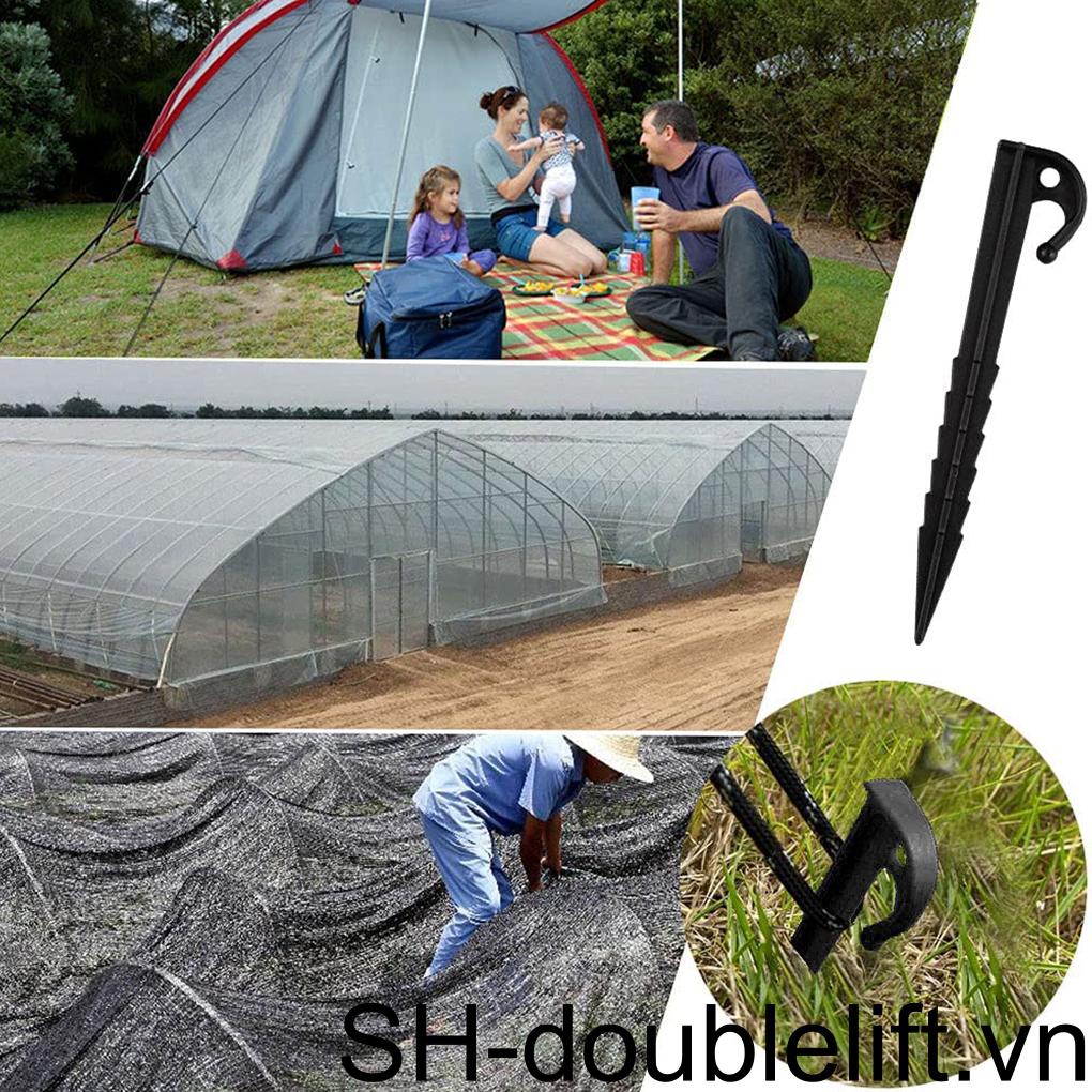 Set 1 / 2 / 3 Gói 20 Chốt Dựng Lều Cắm Trại Kèm Móc Tiện Dụng