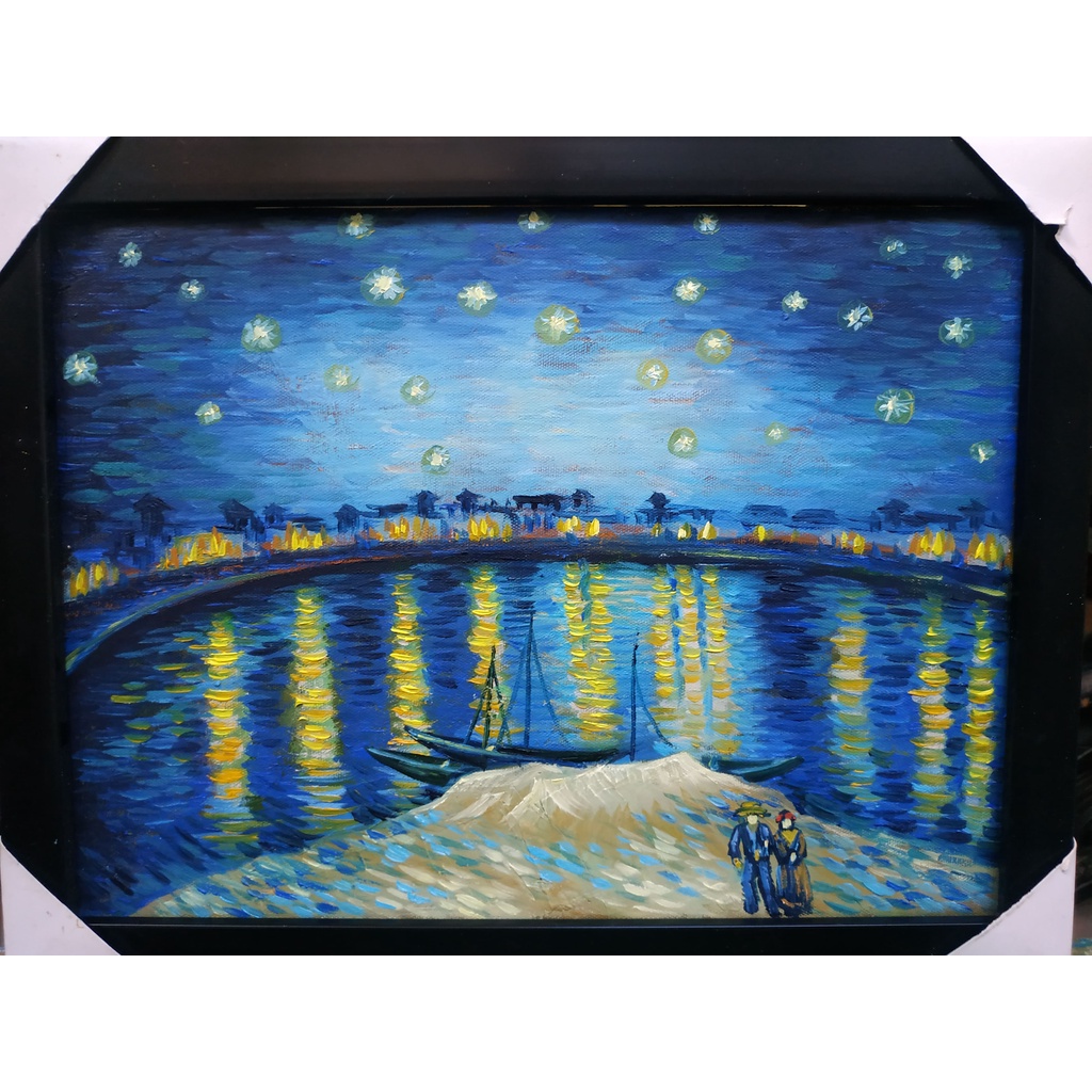 Sao Đêm -  Tranh Sơn Dầu Vẽ Tay 30x40cm