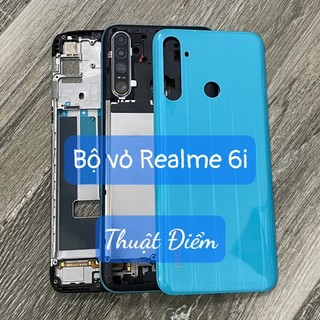 bộ xương vỏ Realme 6i ,kèm khay sim,phím,kính camera