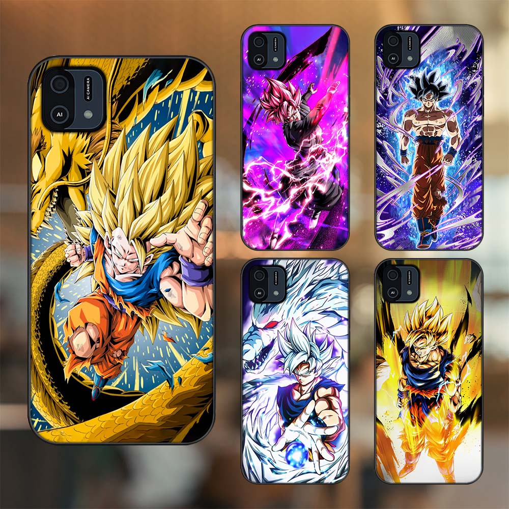 Ốp lưng Oppo A16K viền đen in hình Son Goku Dragon Ball Super Saiyan