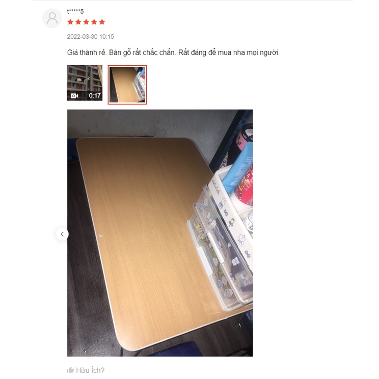 Bàn Học Sinh Vân Gỗ Chân Bóp - Màu Vân Gỗ