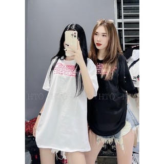Áo phông cotton chữ hồng