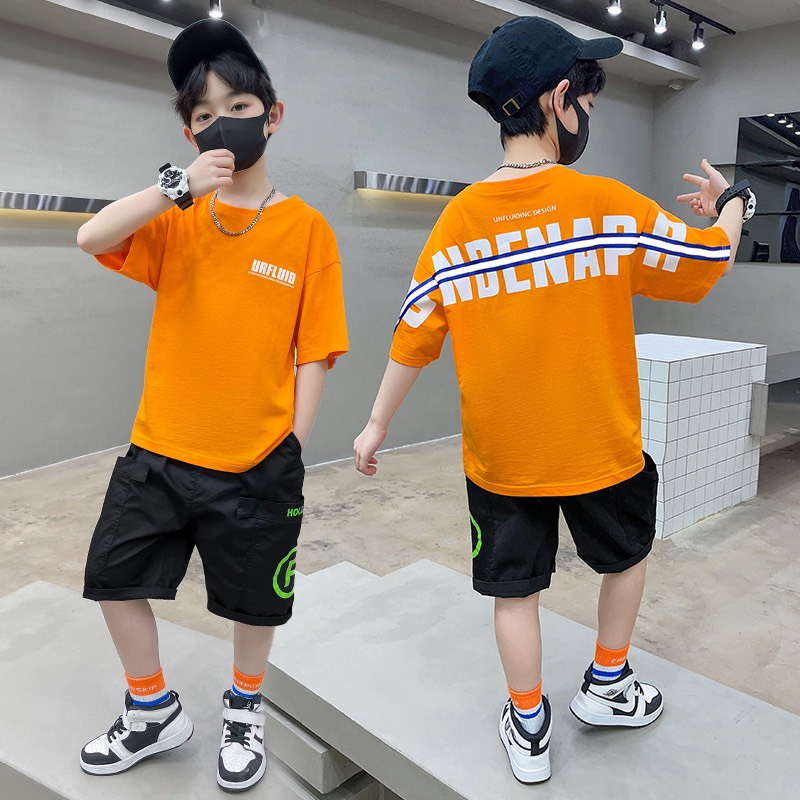 Bộ quần áo hè "LUID" 13-48kg cho bé trai 4-14 tuổi. Năng động - Thấm hút mồ hôi. Hàng may kỹ. B54