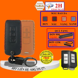Bao Da Chìa Khóa Mitsubishi Xpander, Outlander, Triton, Attrage, Mirage, Pajero Sport(loại 2,3 nút) ô tô smartkey