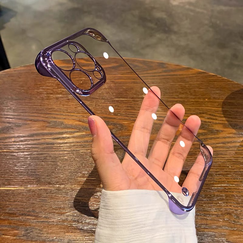 Ốp Điện Thoại PC Cứng Trong Suốt Siêu Mỏng Không Viền Mới Cho iPhone 14 13 12 11 Pro Max Plus X XR Xs Max
