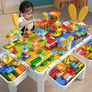 Bộ Bàn Ghế lego xếp hình lego cho bé loại to, Đồ chơi cho bé đa năng, bộ xếp hình 340 và 610 chi tiết