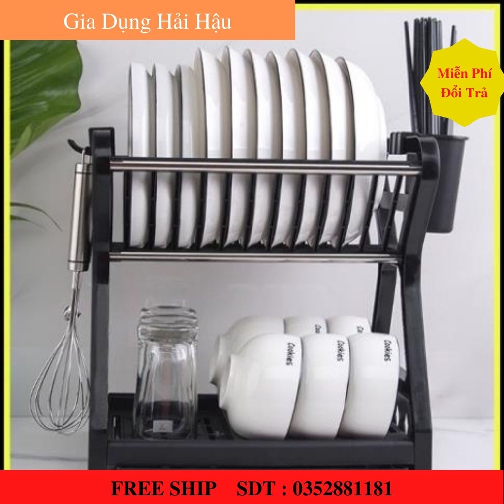 Kệ úp bát đĩa 2 tầng, Giá úp chén đĩa