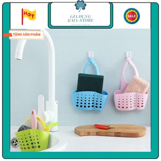 Giỏ treo bồn rửa bát để đồ nhỏ gọn tiện ích, Giỏ đựng đồ rửa chén đa năng chất liệu silicone dai dẻo bền bỉ