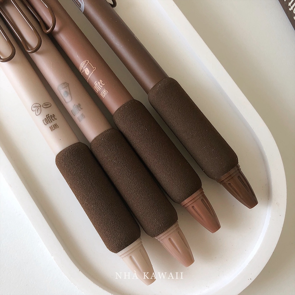 Bút gel đen Lopet Coffee có đệm tay siêu êm