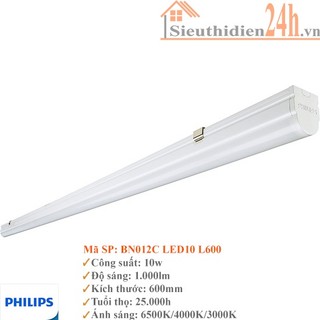 Máng đèn led t8 bn012c 20w siêu sáng sử dụng nhà ở, văn phòng, trường học