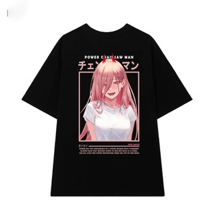 Áo Thun Form Rộng Waifu POWER _ Anime Chainsaw Man - Áo Phông Unisex
