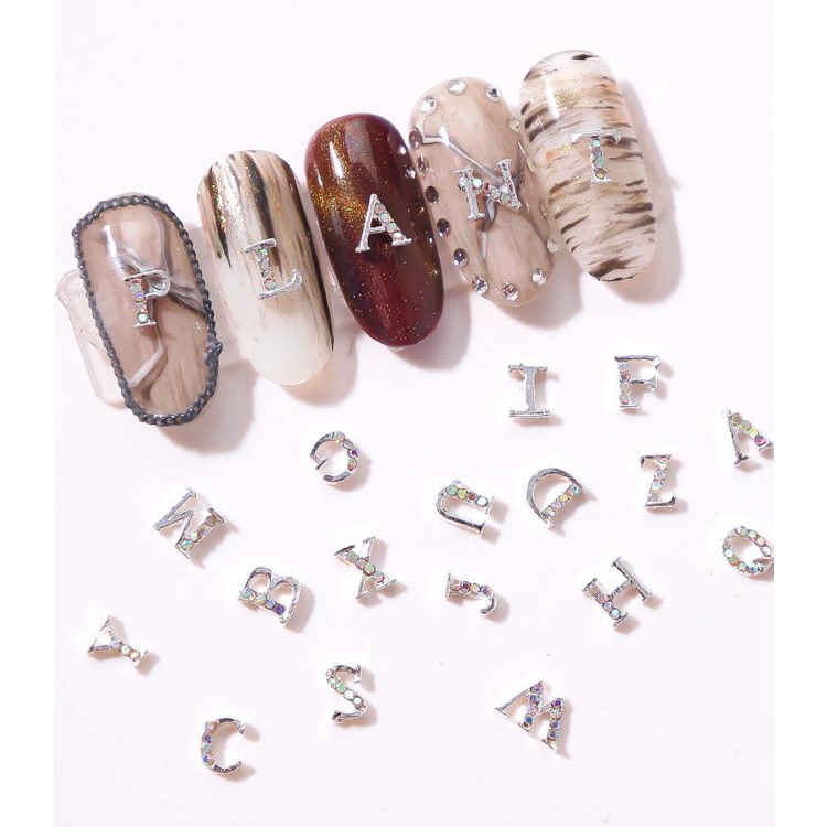 Charm 26 Chữ Cái Đính Đá Trang Trí Móng