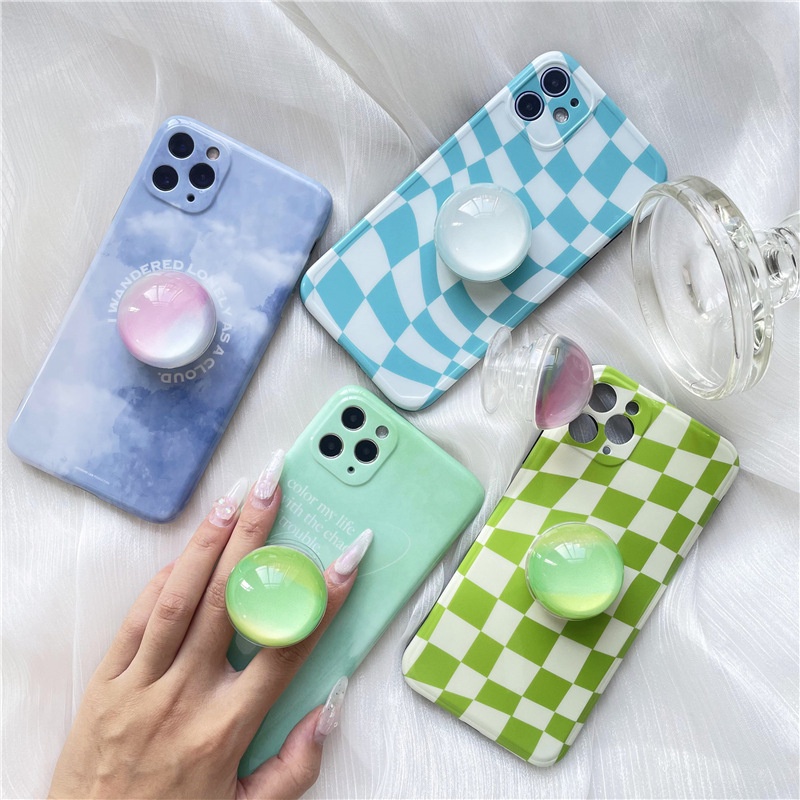 Giá Đỡ Điện Thoại Hình Tròn Họa Tiết Kẹo Mút Thời Trang DIY