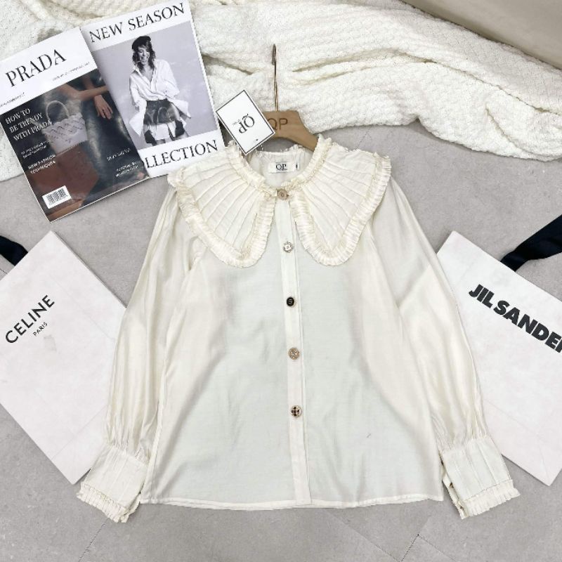 Áo sơmi cổ ly khuy trộn