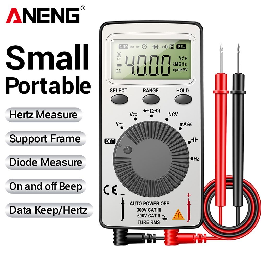 Vạn Năng Kế ANENG AN101 Kỹ Thuật Số Mini1999 T-RMS AC / DC NCV