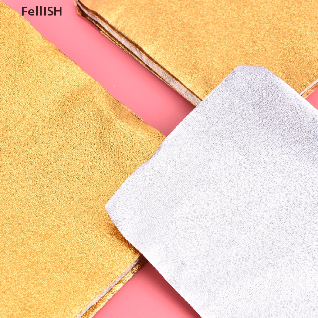 [Felli] Gói 100 Giấy Thiếc Gói Bánh Kẹo Sô Cô La Bằng Lá Nhôm Màu Vàng 439br