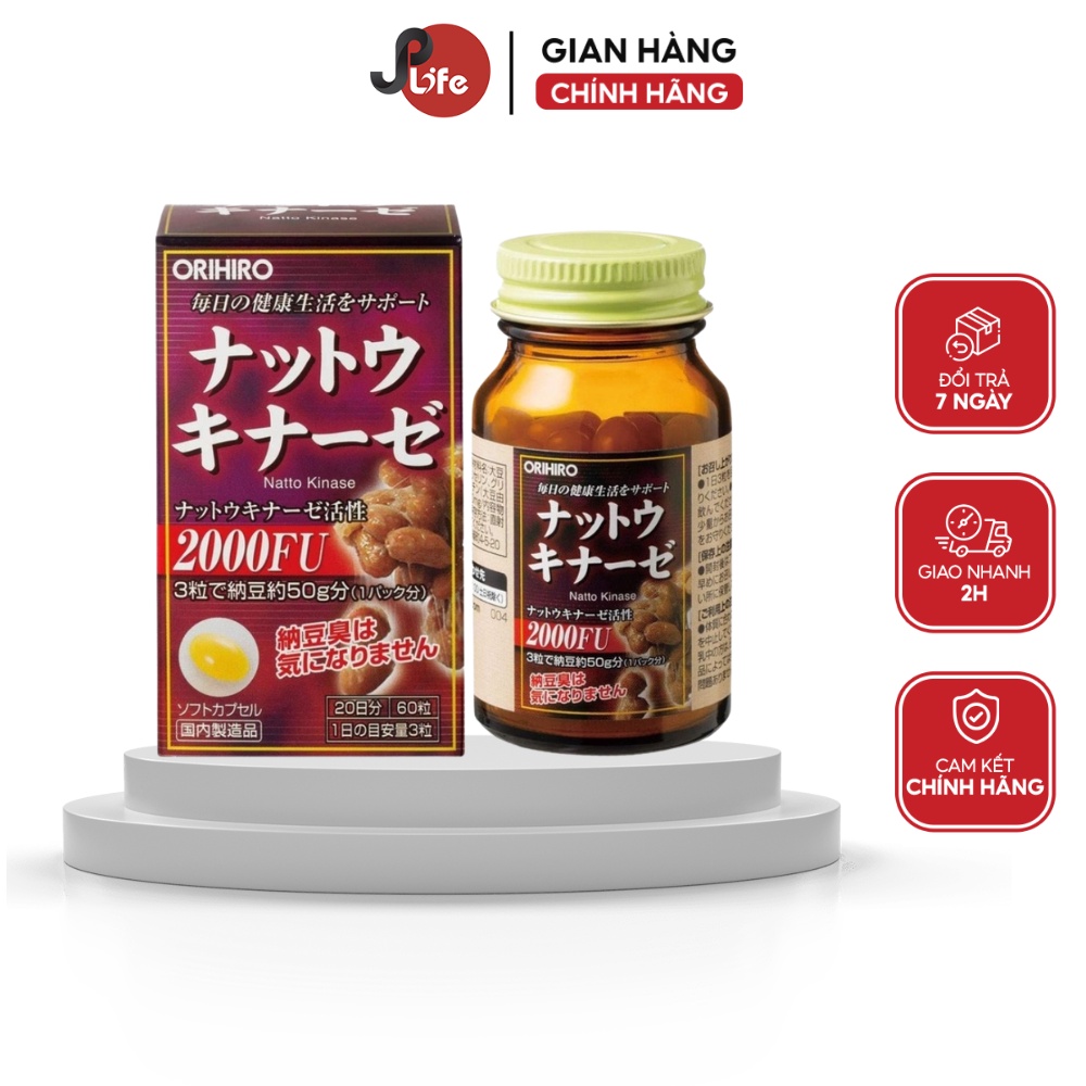 Viên Uống Hỗ Trợ Tai Biến Nattokinase 2000fu Orihiro Nhật Bản 60 Viên JPLife
