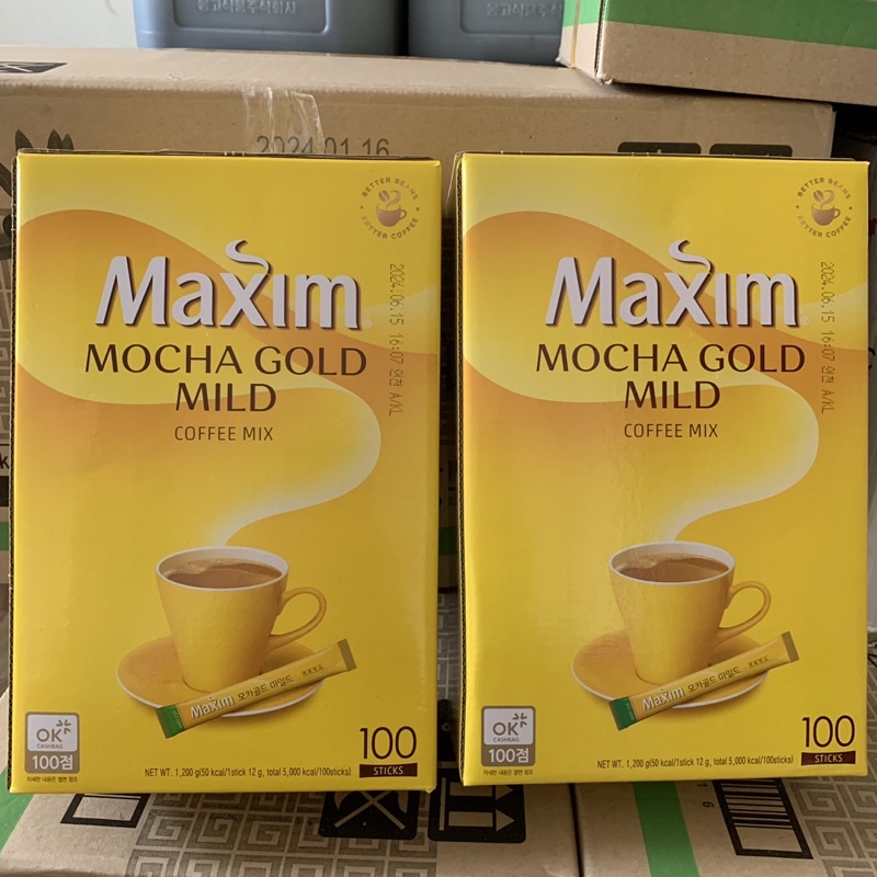 Cà phê hoà tan Maxim Hàn Quốc hộp 100 gói