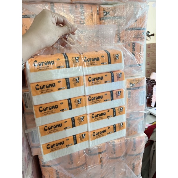 Khăn rút CORONA bỏ túi 500tờ day mịn(80gam)