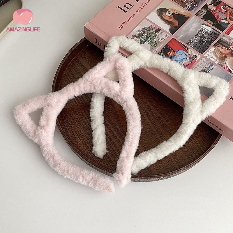 Băng Đô Tai Mèo Lông Xù Siêu Ngọt Ngào Thời Trang Cho Nữ / Bé Gái