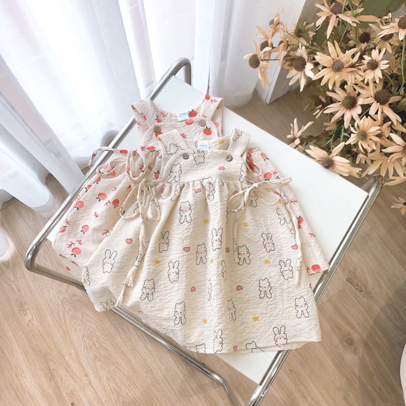 XẢ KHO LẺ SIZE  Váy yếm 2 dây cho bé gái, hàng thiết kế may kỹ, đủ size 8-26kg