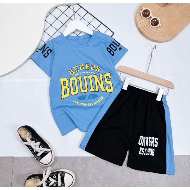 Bộ Cộc Tay Bé Trai size đại 20-40kg chất cotton co dãn mềm mịn