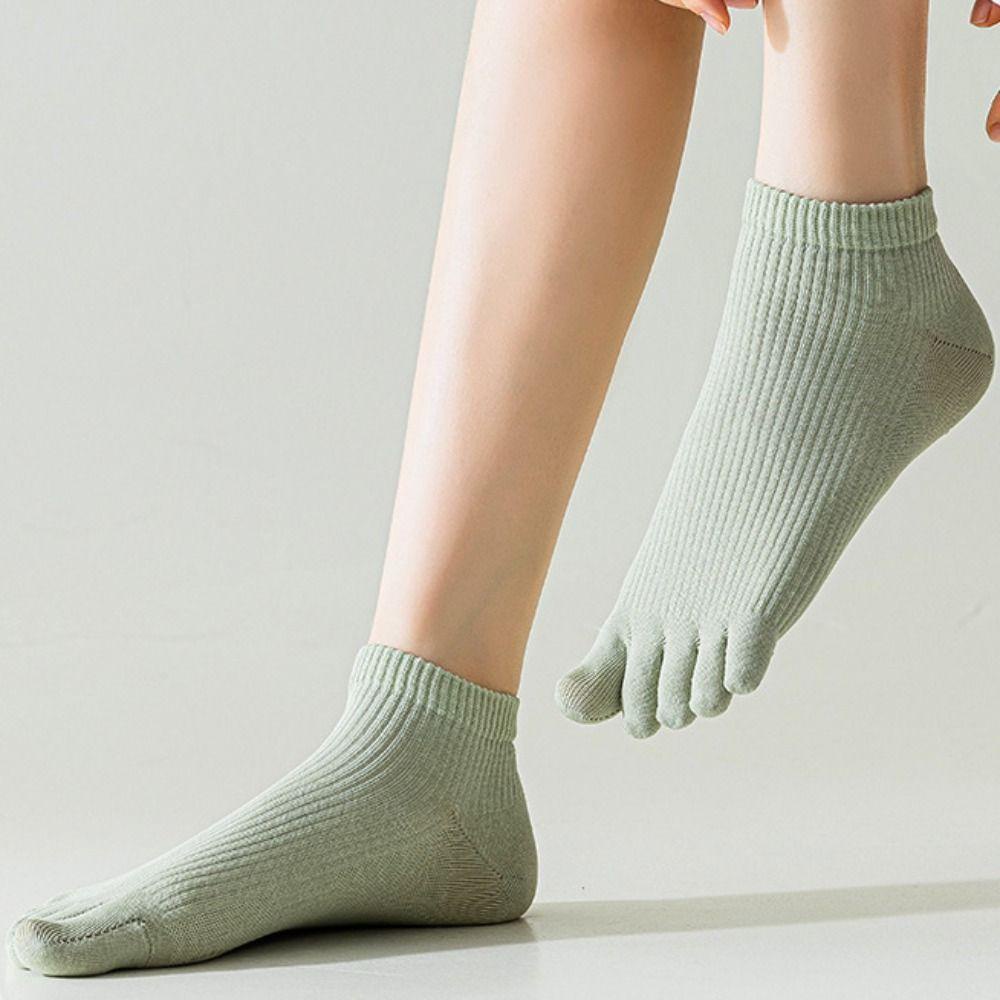 Vớ Cotton Năm Ngón Co Giãn Thoải Mái Dành Cho Nữ Tập Yoga