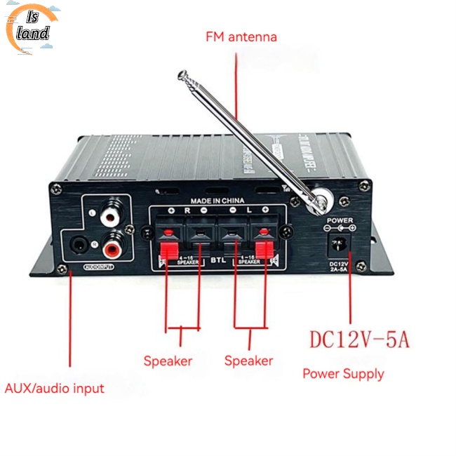 Bộ Khuếch Đại Âm Thanh Không Dây Ak-380 Bluetooth 5.0 2.0 Chuyên Dụng