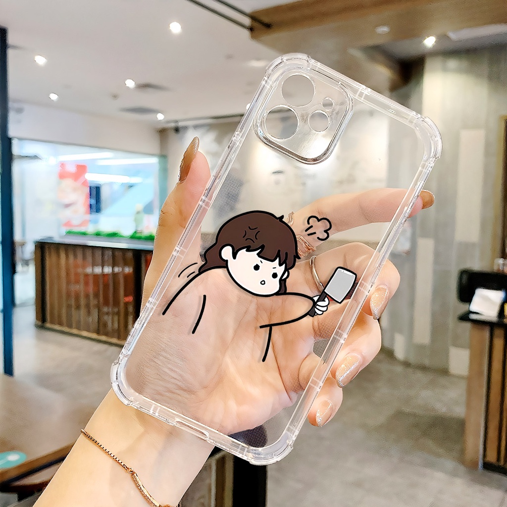 Ốp lưng iphone chống sốc silicon bắt nạt bạn trai cho iphone 11 13 pro max 14 12 pro max mini x r s max 6 s 7 8 plus