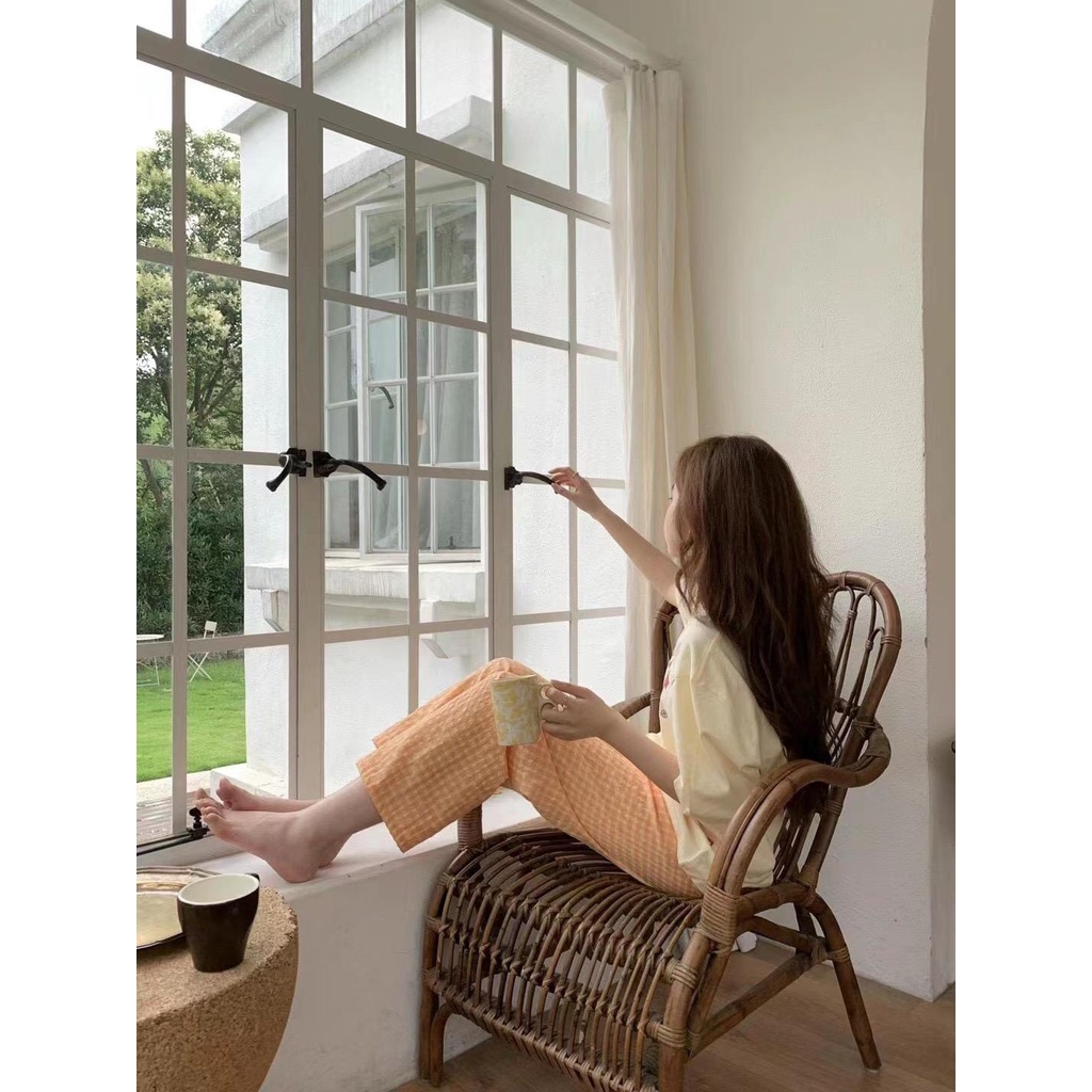 MS1097 Quần đùi, quần dài hoạ tiết mặc nhà chất đũi xước siêu mát form rộng thoải mái