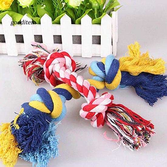 Đồ Chơi Dây Cotton Bện Thắt Nút Nhiều Màu Sắc Vui Nhộn Cho Thú Cưng
