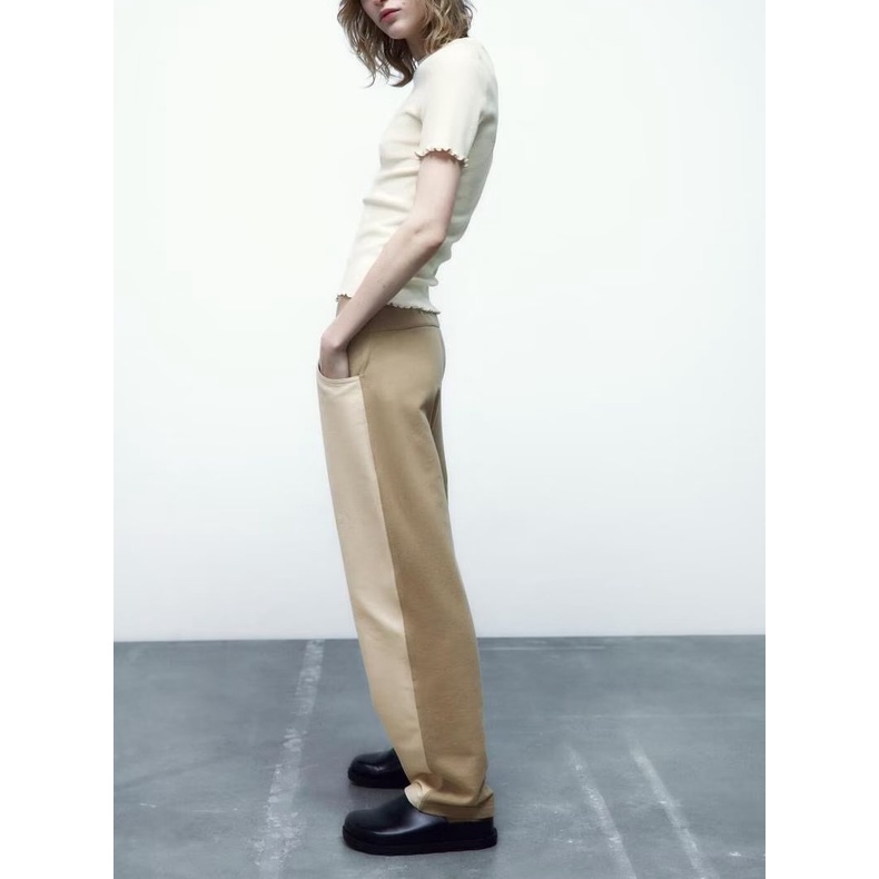 Zara Áo Thun Mềm Cổ Tròn Ngắn Tay Thời Trang Mùa Hè 4770017