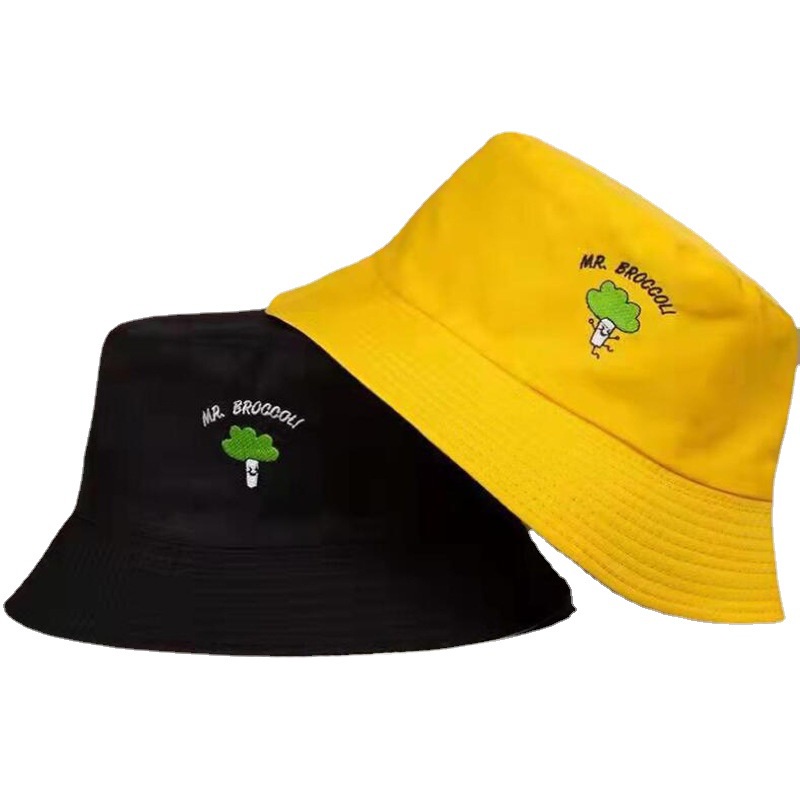 Nón vành LINJW hai mặt thêu họa tiết thời trang mùa hè 2023