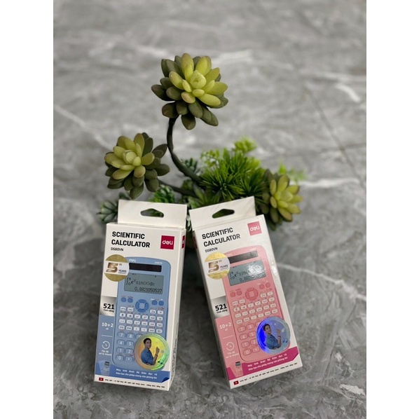 Máy tính cầm tay học sinh Deli CD580VN mới nhất cho học sinh cấp 2 3 chuyên dụng mang vào phòng thi, bảo hành 5 năm