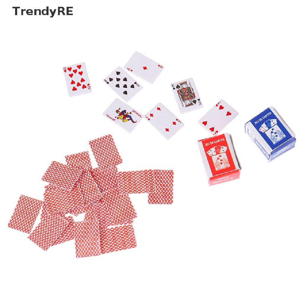 Bộ Bài Mini Dễ Thương Cho Nhà Búp Bê Tỉ Lệ 1: 12