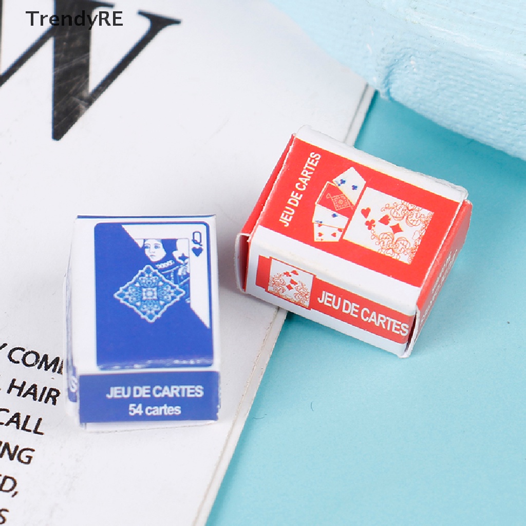 Bộ Bài Mini Dễ Thương Cho Nhà Búp Bê Tỉ Lệ 1: 12